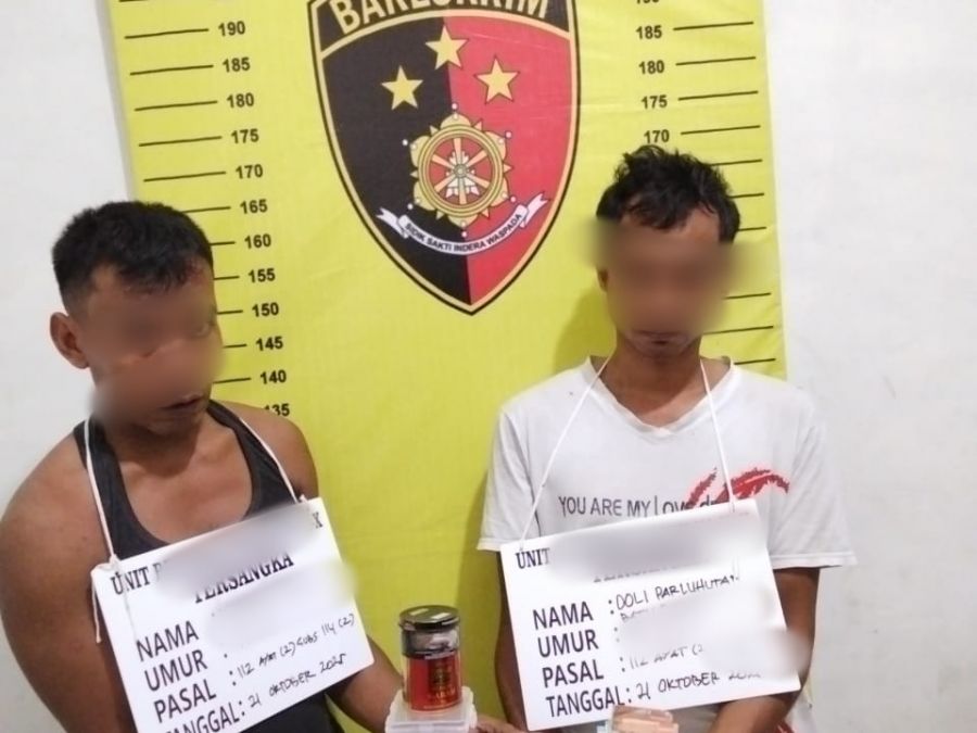 Barbuk 8.34 Gram, Unit Reskrim Polsek NA IX X Kembali Tangkap Pengedar Sabu, Dua Tersangka Diamankan