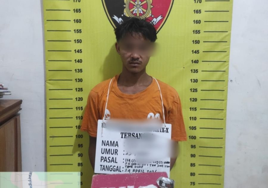 Beberapa Hari Menjabat Kapolsek Na IX X AKP Sinurat Amakan Pria Bawa Narkoba Jenis Sabu
