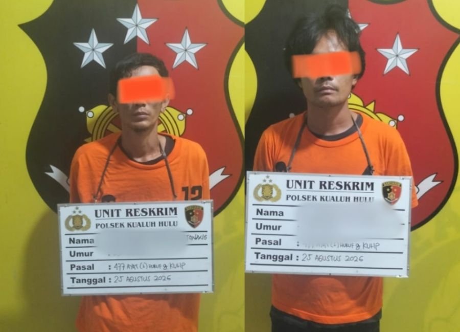 Cuma 29 Jam, Unit Reskrim Polsek Kualuh Hulu Berhasil Tangkap Dua Pria Terduga Pelaku Curanmor