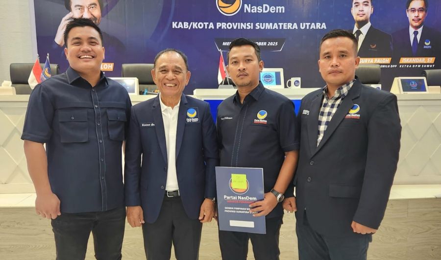 Dedi Pahlevi Hutapea Resmi Pimpin DPD NasDem Labura Periode 2025–2030