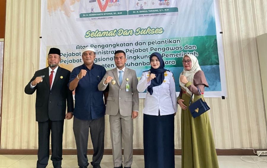 Dihari Spesial HUT ke-17 Labura, Sejumlah Kabag Dilantik dan SK STTD Diserahkan Kepada Jihan Febrina