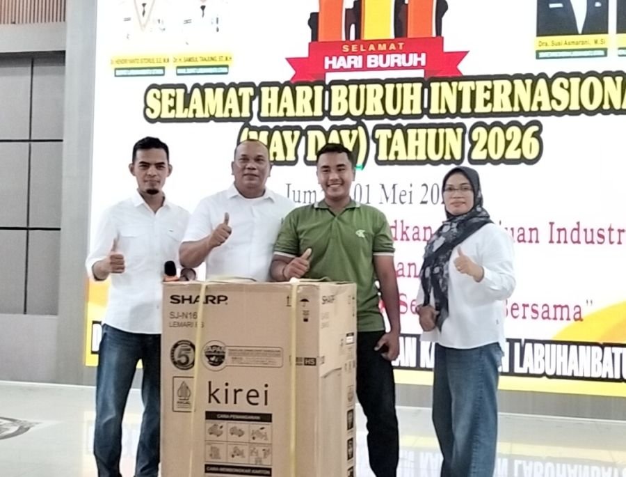 Disnakerin Labura Peringati May Day 2026, dan Gelar Aksi Sosial Donor Darah