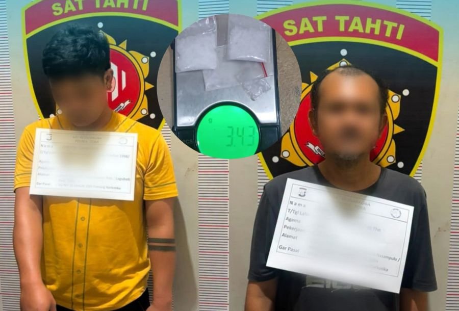 Dua Pria Diduga Pengedar Sabu Diamankan Satresnarkoba Polres Toba