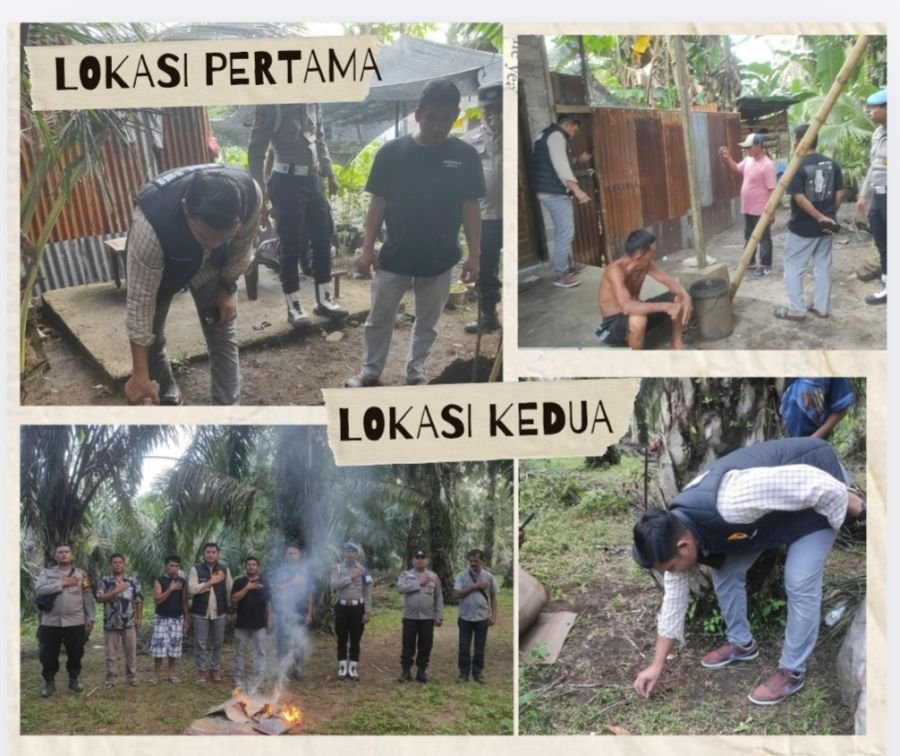 Grebek Sarang Narkoba di Dua Titik, Unit Reskrim Polsek NA IX-X Libatkan Warga Sisir Lokasi Aduan