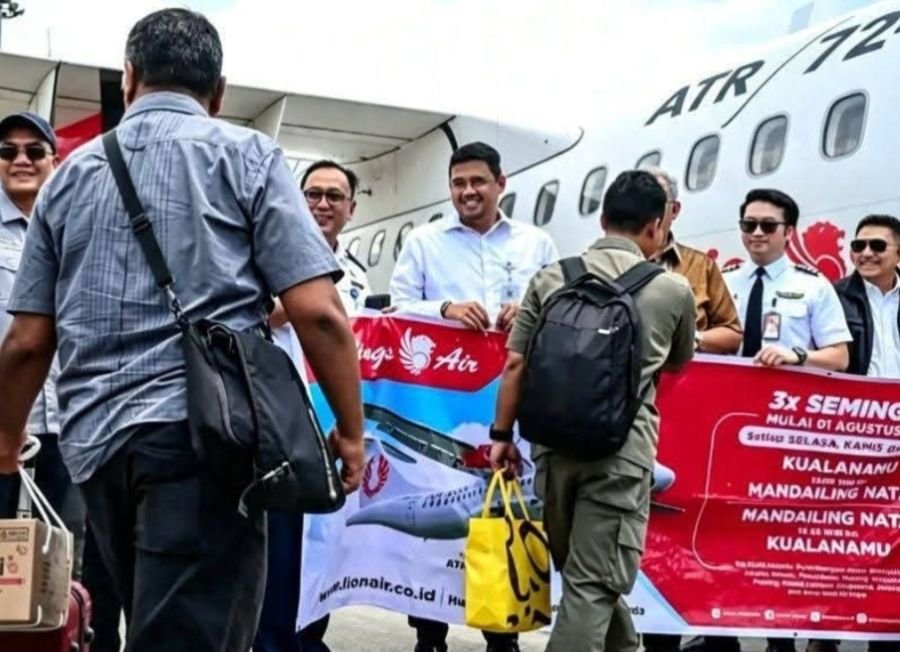 Gubsu Bobby Resmikan Penerbangan Perdana Wings Air Kualanamu-Madina, Dorong Konektivitas dan Ekonomi
