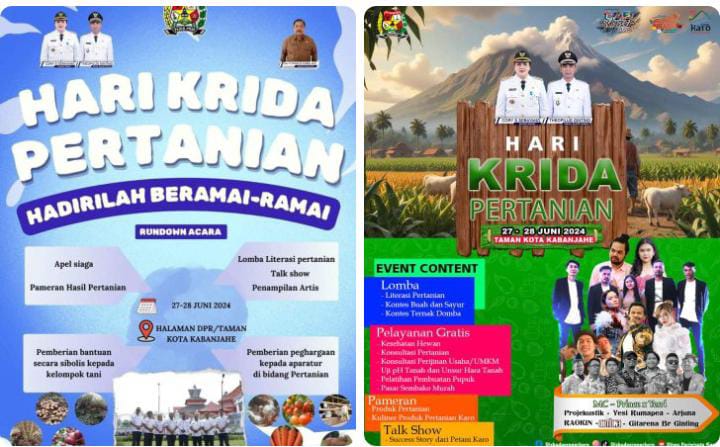 Hari Krida Pertanian, Dinas Pertanian Gelar Acara 27 dan 28 Juni
