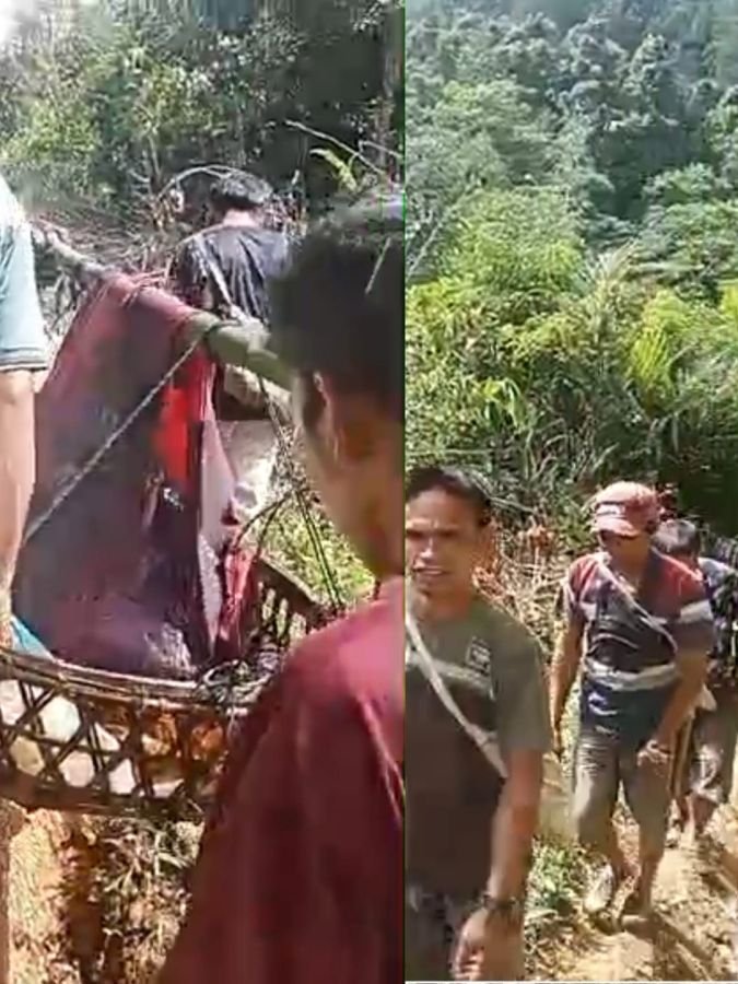 Jalan Tak Bisa Dilalui Kenderaan, IRT Ditandu 6 Jam Menuju Jalan, Ibu Selamat Bayi Meninggal
