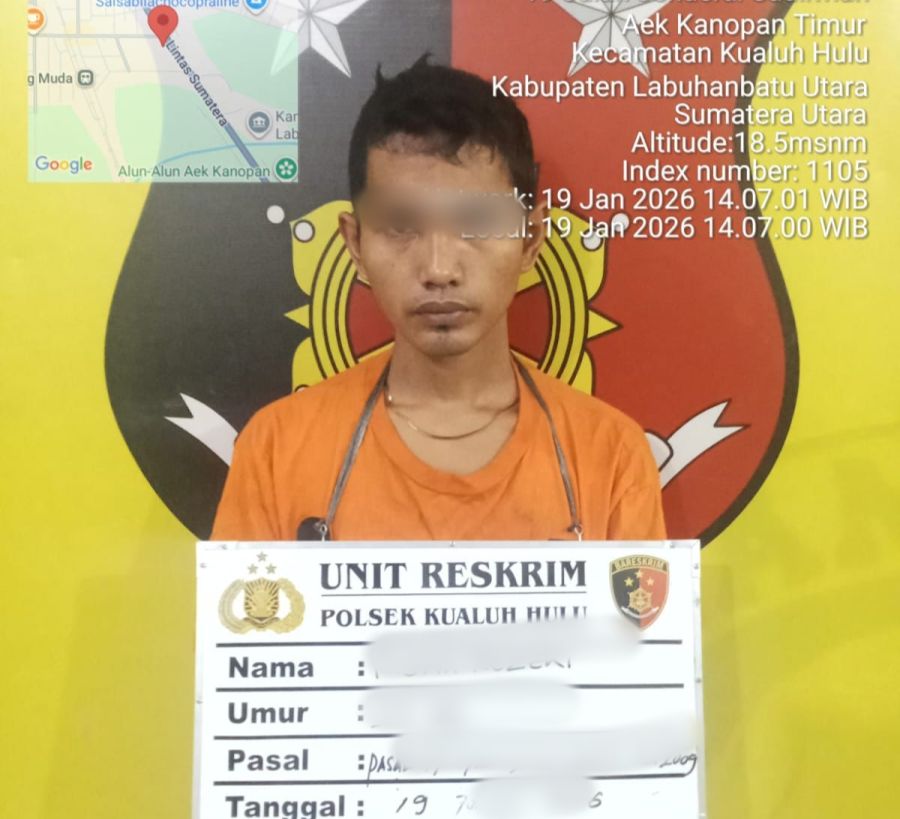 Jual Sabu, Residivis Berinisial RZ Diamankan Unit Reskrim Polsek Kualuh Hulu