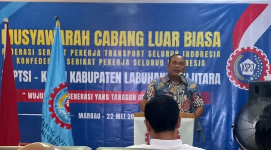 Kadis Naskerin  H. Rojali Hadiri Pembukaan MUSCABLUB FSPTSI-KSPSI Labura