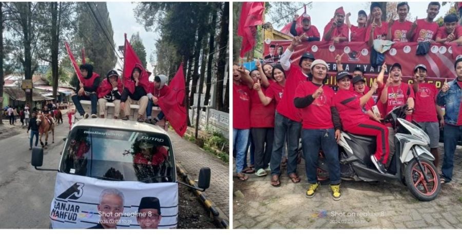Kampanye PDI P : Menangkan Ganjar..! Menangkan Pujiati Br Ginting..!!