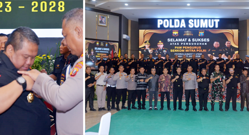 Keluarga Besar Senkom Mitra Polri Sergai Sampaikan Ucapan Selamat Kepada H. Djoned Djubaidi
