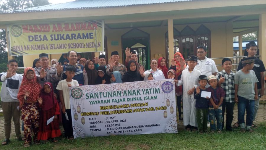 Komnas PA Karo Peduli Santuni Anak Yatim dan Bagikan Sembako