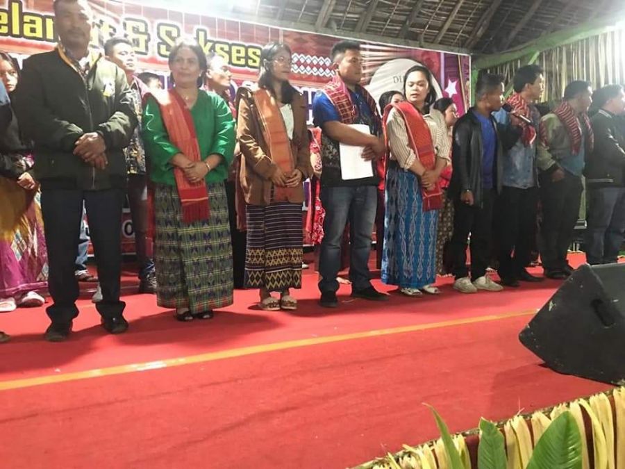 Ngumbah-ngumbahi  dan  Pelantikan Karang Taruna  Lingga Julu dihadiri Pujiati Ginting