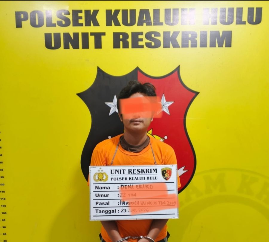 Bawa Sabu 4,75 Gram, Pria Muda Diamankan Unit Reskrim Polsek Kualuh Hulu
