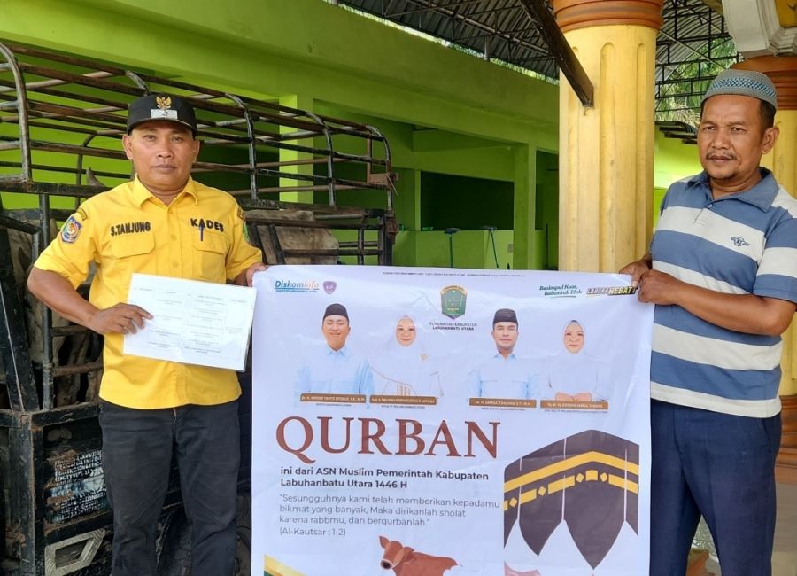 Pemerintah Desa Gunung Melayu Laksanakan Qurban Idul Adha 1446 H, Total 54 Ekor Hewan Disembelih