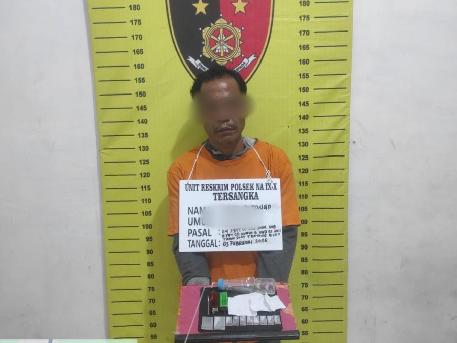 Penyalahgunaan Narkoba, NR Tak Berkutik Saat Diamankan Unit Reskrim Polsek Na IX-X