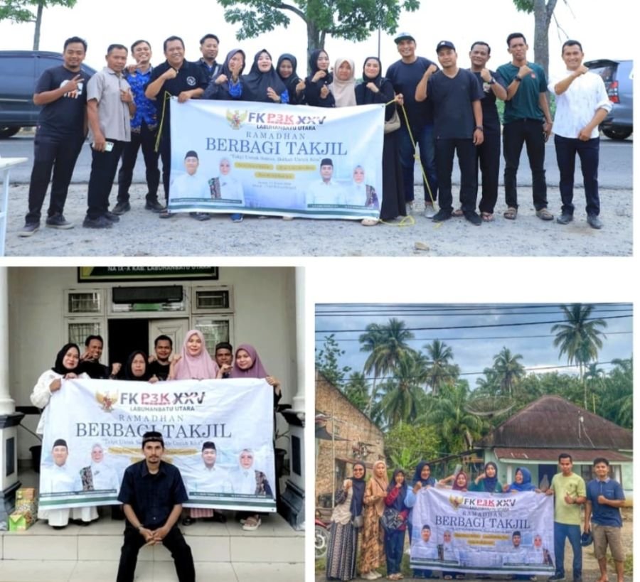 FK P3K XXV Kabupaten Labura Bagikan 1300 Paket Takjil Kepada Pengendara di Tiga Zona