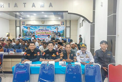 Pimpinan Senkom Sergai Dukung Deklarasi Tolak Narkoba di Polres Sergai