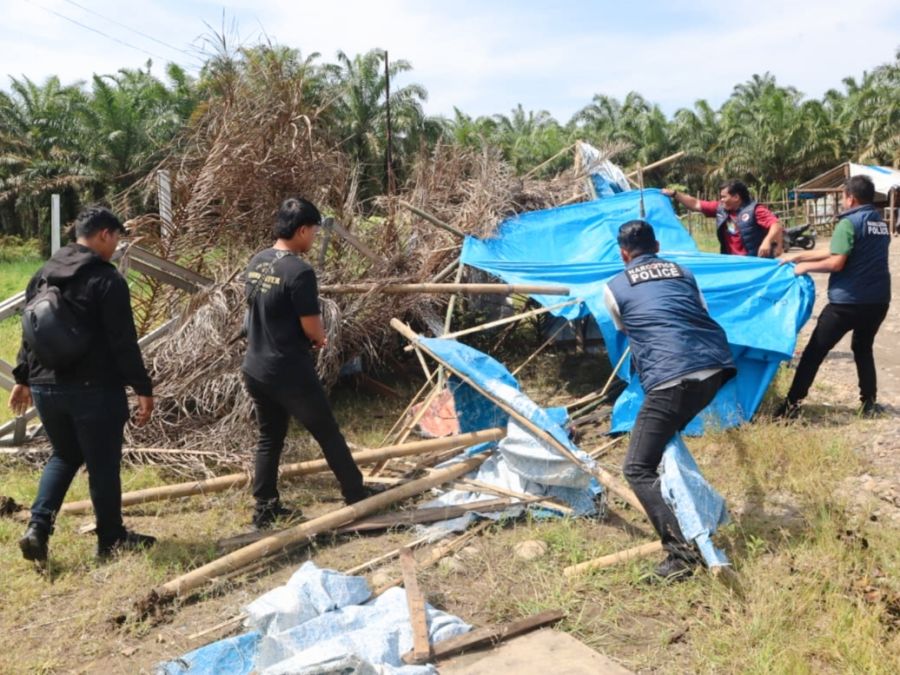 Polres Binjai Musnahkan Barak Narkoba di Bhakti Karya