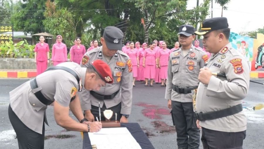Polres Labusel Gelar Upacara Sertijab Kasat Reskrim dan Pelantikan Kasikum