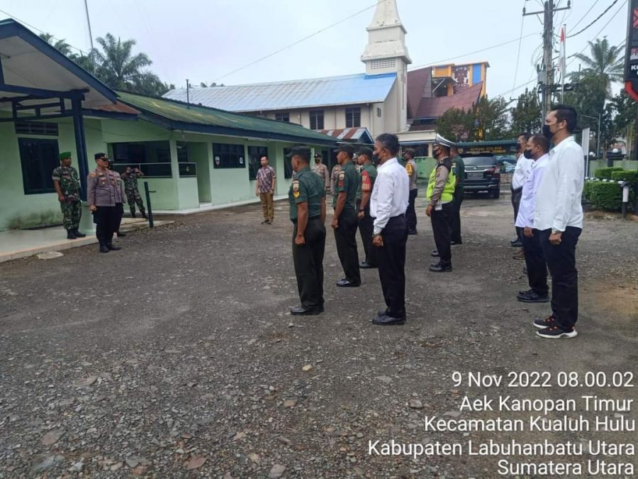 Polsek Kualu Hulu Gelar Patroli Gabungan Bersama Koramil 01/Aek Kanopan