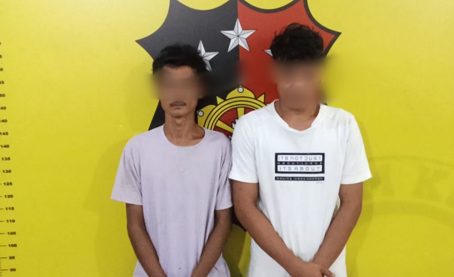 Polsek Kualuh Hulu Tangkap Dua Tersangka Pencurian Besi Rel Kereta Api, Kerugian Capai Rp75 Juta