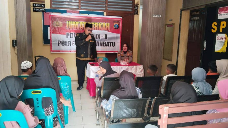 Polsek Na IX-X Gelar Jumat Berkah, Santuni 40 Anak Yatim Piatu