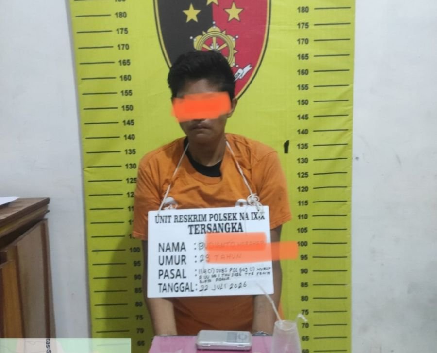 Polsek Na IX-X Lakukan GSN , Satu Terduga Pengedar Ditangkap Bersama Sabu dan Timbangan