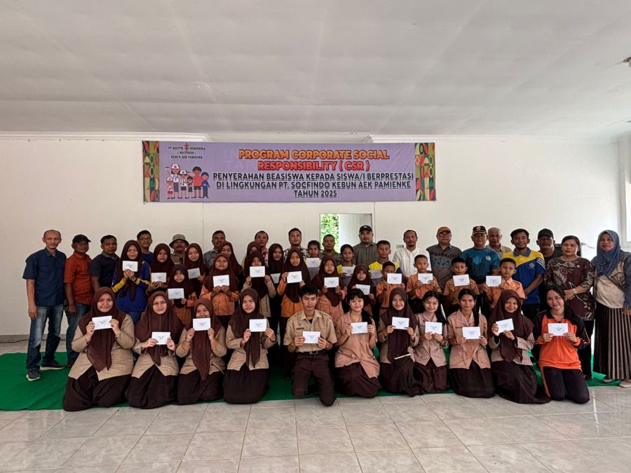 PT Socfindo Aek Pamienke Salurkan Beasiswa Sebanyak 602 Siswa, Wujud Nyata Peduli Dunia Pendidikan