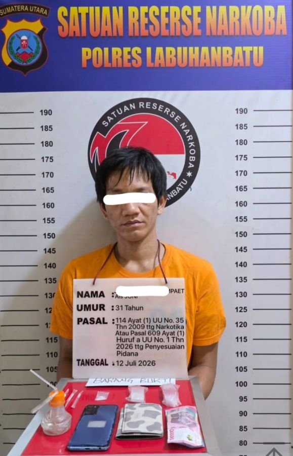 Residivis  Nekat Jual Sabu, Satres Narkoba Polres Labuhanbatu  Lakukan Penangkapan  Berserta Barbuk