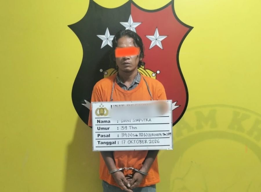 Reskrim Polsek Kualuh Hulu Gerebek Rumah Kosong, Pria Asal Medan Diamankan Bersama 8,96 gram Sabu