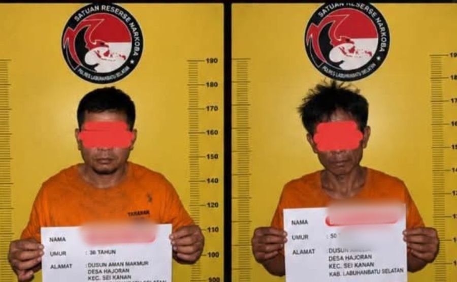 Satresnarkoba Polres Labusel Ringkus Terduga Pengedar Sabu di Sungai Kanan, Dua Orang Diamankan
