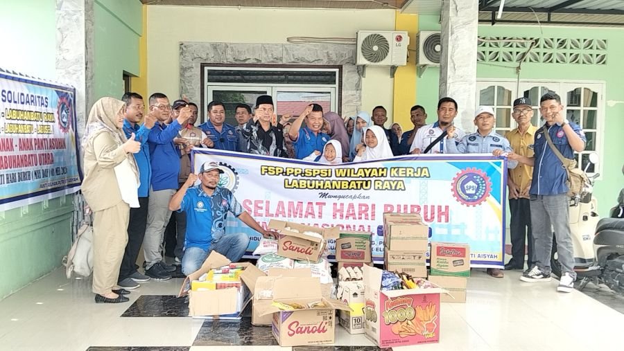 Semarak May Day 2026, FSPPP SPSI Labuhanbatu Raya Berikan Bantuan ke Panti Asuhan Putri Siti Aisyiah