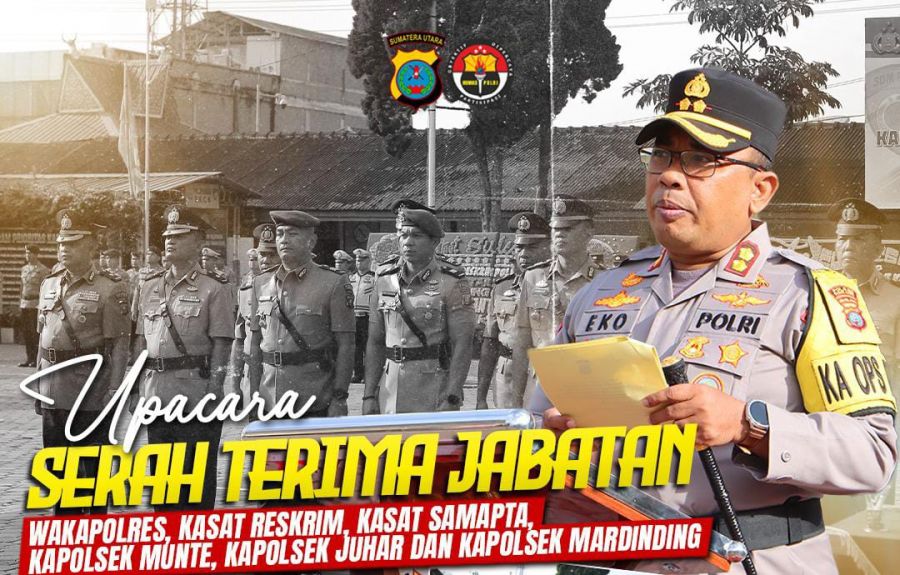 Serah Terima Jabatan di Polres Tanah Karo, Wakapolres dan Kasat Reskrim Orang Baru
