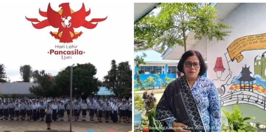 SMP Negeri 1 Berastagi Peringati Upacara Hari Lahir Pancasila 2023
