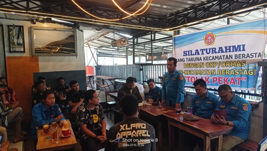 Tolak Pekat, Karang Taruna Berastagi Jalin Silaturahmi Dengan OKP dan Ormas di Kopita