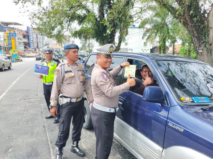 Unit Lantas Polsek Kualuh Hulu Gelar Operasi Keselamatan Toba 2023