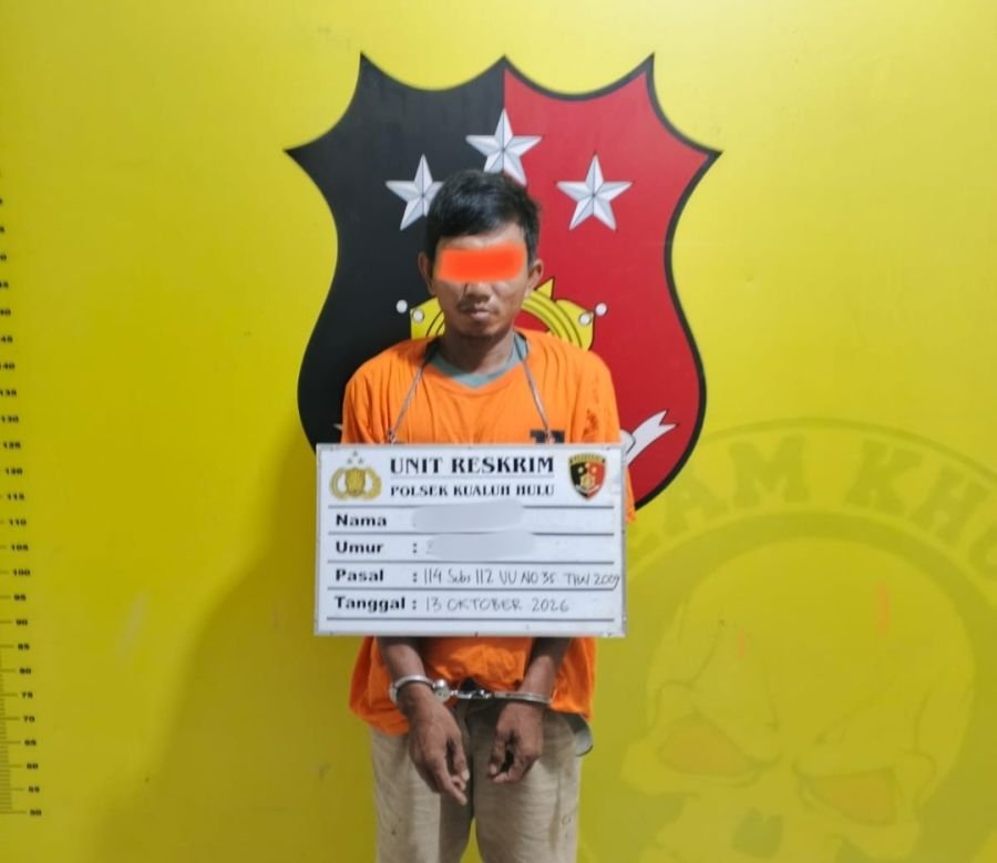 Unit Reskrim Polsek Kualuh Hulu Amankan Pria Asal Asahan, Dua Paket Sabu Seberat 2,82 Gram Disita