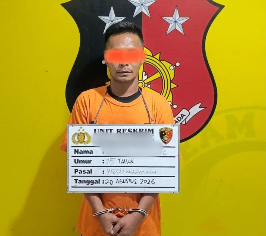 Unit Reskrim Polsek Kualuh Hulu Bekuk SM, Diduga Tebas Kepala Warga dengan Parang