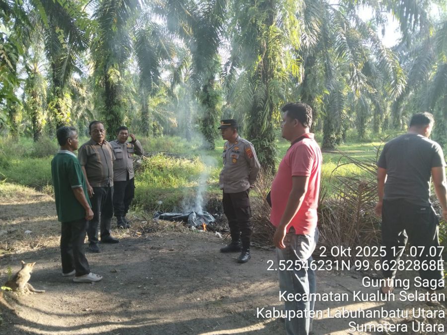 Unit Reskrim Polsek Kualuh Hulu Grebek Sarang Narkoba di Kelurahan Gunting Saga