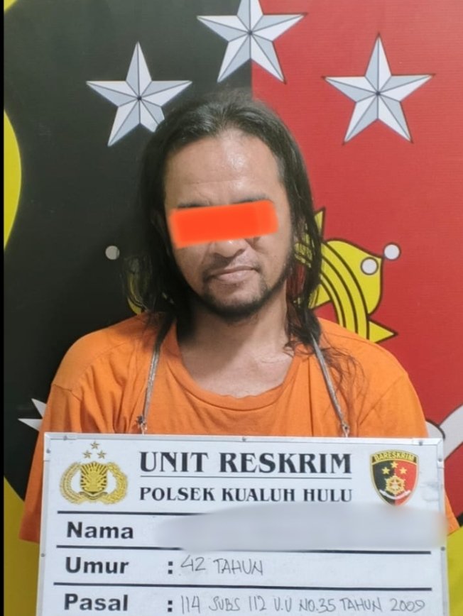 Unit Reskrim Polsek Kualuh Hulu Kembali Bekuk Terduga Pengedar Narkoba, Gondrong  dan BB Diamankan