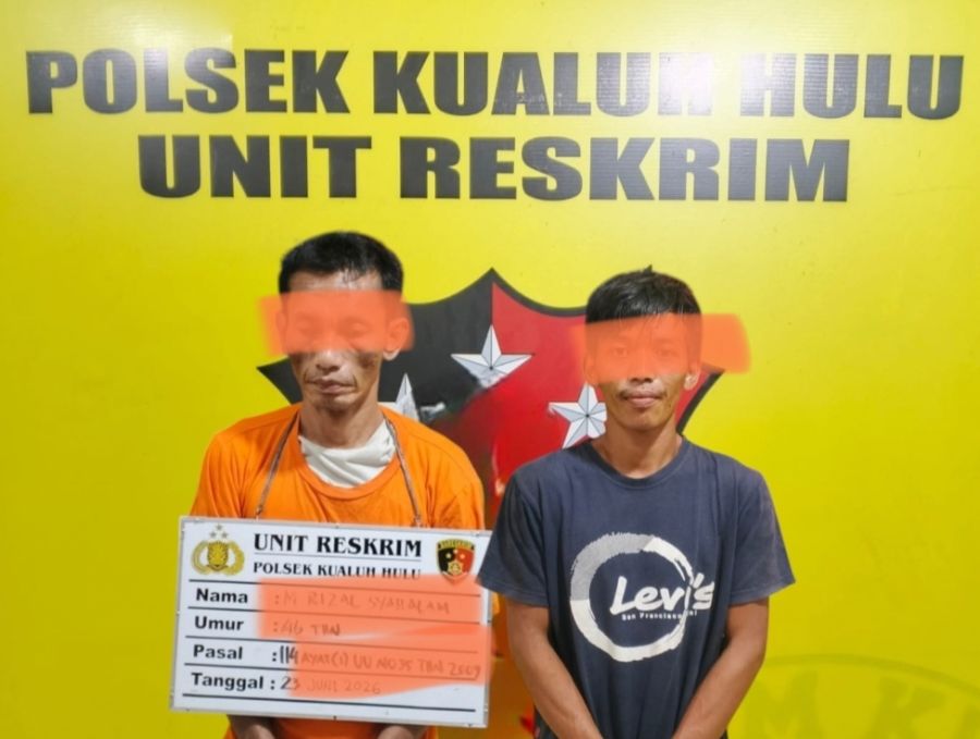 Unit Reskrim Polsek Kualuh Hulu Ungkap Dugaan Peredaran Sabu di Desa Londut, Dua Pria Diamankan