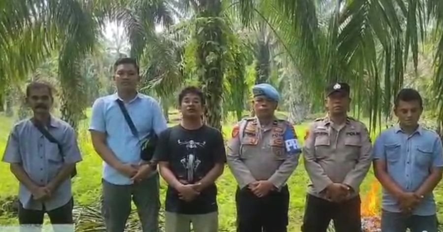 Unit Reskrim Polsek Na IX-X Grebek Sarang Narkoba di Kebun Sawit