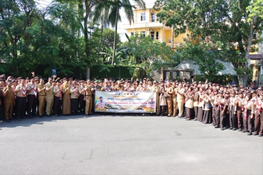 Wali Kota Lepas Kontingen Kwarcab Gerakan Pramuka Binjai Menuju Jambore Sumut XI