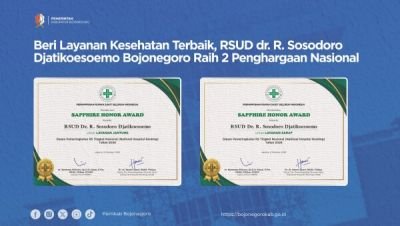 RSUD dr. R. Sosodoro Djatikoesoemo Bojonegoro Raih 2 Penghargaan Nasional