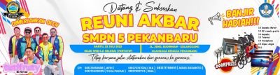 Seluruh Angkatan Siap Hadiri Reuni Akbar SMPN 5 Pekanbaru Sabtu 22 Juli 2023