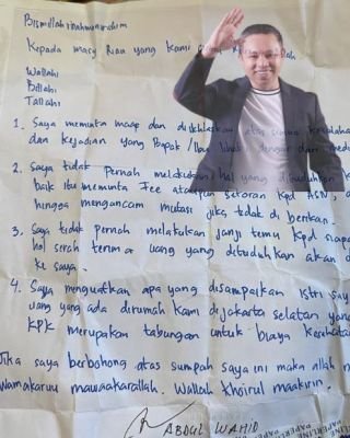 Terima Surat Sumpah Abdul Wahid, TPF OTT PUPR Soroti Perpanjangan Tahanan Gubernur Riau Non Aktif